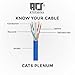 ATS Cables | CAT6 Plenum (CMP) Cable 1000FT | DSX-8000 Network Analyzer Test Passed | 23AWG UTP 4Pair, Solid 550MHz Ethernet Cables 10Gb, Available in 9 Colors (Green, 1000ft)
