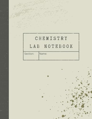 Cahier de laboratoire de chimie format A4 avec pages numerotees