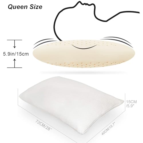 Almohada Látex Natural Queen Firme Mediana miniatura 4