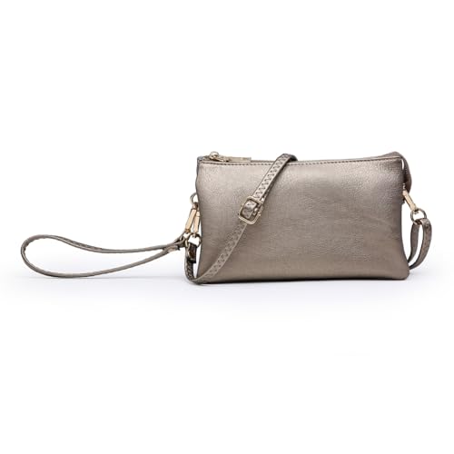 Image of JEN & CO. Riley Crossbody Bags for Women Vegan Leather Wristlet Clutch Wallet Purses Handbags with 2 Straps