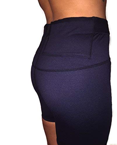 Graystone Concealed Carry Holster Spandex Compression Shorts Concealment CCW Tactical Clothing for Women Two Pockets (Black, Medium) - Thumbnail 6