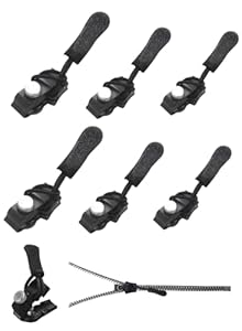 CICISTORY 6 Stück Reißverschluss Reparatur Set, 3 Größen, Abnehmbare Reißverschluss-Fixierer, Verlängerung und Befestigung, Reißverschlussschieber, Ersatz für Jacken, Rucksäcke, Koffer