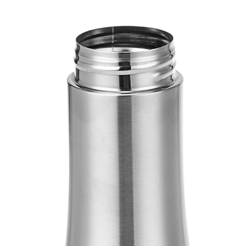 Image of House of Quirk 1 Litre Stainless Steel Water Bottle Pack of 6 - Single Wall Lightweight Sports & Fridge Bottle with Sipper Cap, Reusable Leak Resistant for Gym, Office, Travel & School (Silver)