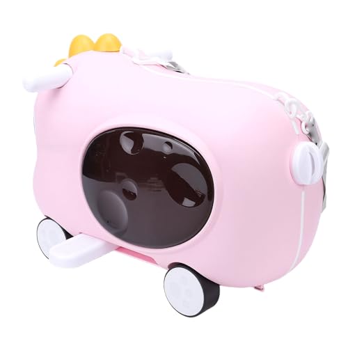 Keenso Maleta Infantil con Ruedas, Patinete Plegable, Equipaje con Plástico Resistente a los Impactos y Reposapiés de 90 Grados, para Niños y Niñas, Ideal para Viajes Almacenamiento. (Rosado)