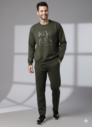 Image of Mack Jonney Graphic Print Track Suit for men | Co-ord Set | Warm Fleece Tracksuit Set | Full Sleeve Sweatshirt