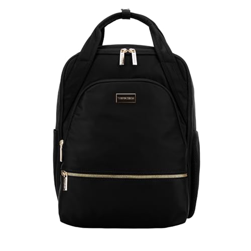 WITTCHEN Smart Line Handgepäck Rucksack Free on Board Kabinengepäck 40x30x15 cm Reisegepäck Nylon Laptop-Tasche 15.6'' Koffergurt Schwarz