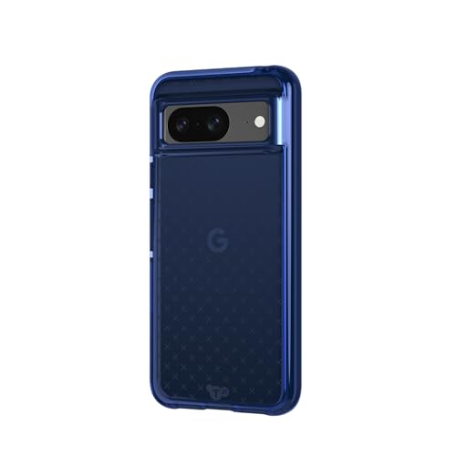 Coque Google Pixel 8 tech21 Evo Check protection chocs Bleu Nuit
