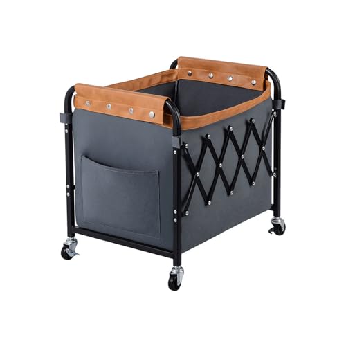 Panier à linge pliable pour chambre avec roulettes universelles