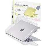 HOGOTECH|MacBook Neo用【質感そのまま、傷を守る】クリアマットカバー 13インチ ケース カバー クリアカバー A3404 2026