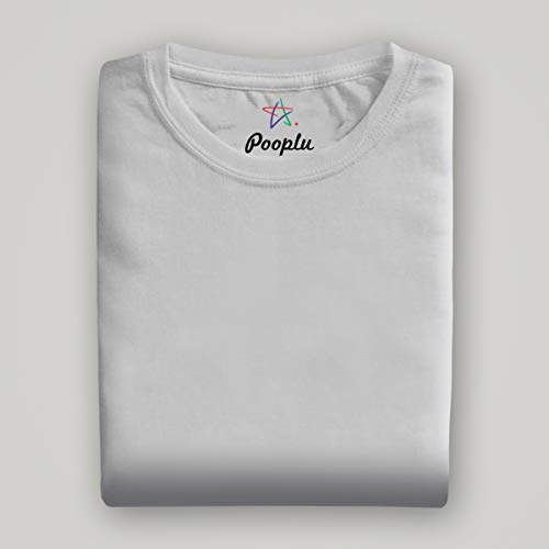 Image of Pooplu Women's Regular Fit Premium Plain 100% Cotton Round Neck Half Sleeves Multicolour Pootlu T Shirt. Casual, Stylish, Trending, Symbol Tshirts