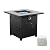 Propane Fire Pit 28 Inch Outdoor Fire Pit 50000 BTU Square Gas Fire Table with Steel Lid Blue Crystal Beads and Waterproof Cover for Outside Patio and Garden