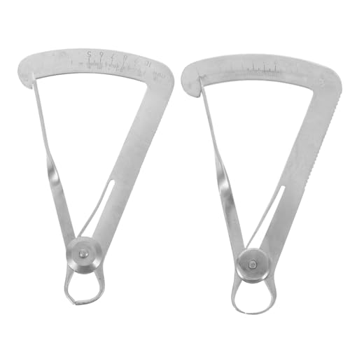FUNOMOCYA Precision Measuring Caliper Set 2pcs Stainless Calipers for Jewelry Gemstone Small Object Making