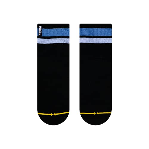 MERGE4 Black Blue Quarter Crew Socks2