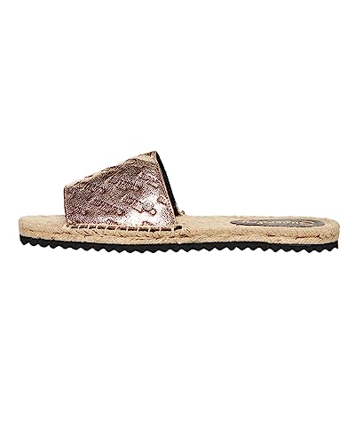 Superdry Damen Maya Slide Espadrilles, Mehrfarbig (Rose Gold Crackle The)