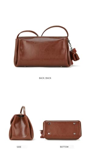 Genuine Leather Shoulder Bag,Shoulder Bag (Black,21 * 10 * 12CM)3