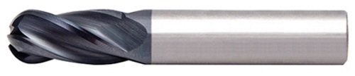 Image of Alfa Tools SCB60677AL 1 /2X1 /2 4 Flute Center Cutting Ball Single End AlTiN Carbide Mill Made In USA,