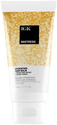 IGK Mistress Hydrating Hair Balm | Leave-In Conditioner + Smoothing Styling Cream | Frizz Control for Dry, Curly & Wavy Hair | Coconut Oil Treatment | Vegan