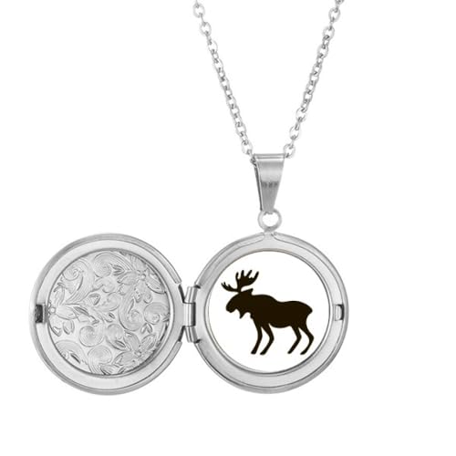 Collier pendentif élan noir pour vos tenues d'automne et d'hiver