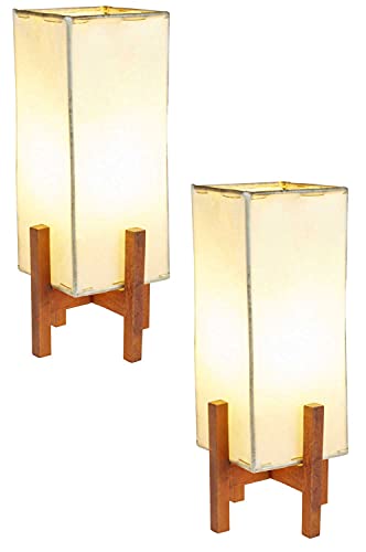 2er Set Orientalische Tischlampen „Janka“ – Aus Metall & Leder, Marokkanisches Handwerk, 39 Cm
