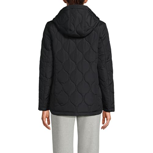 Lands' End Womens FeatherFree Onion Quilted Insulated Jacket Black Regular Large2