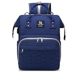 Mochila Bolsa Maternidade Bebê Menino Menina Impermeável Térmica (Azul Marinho)