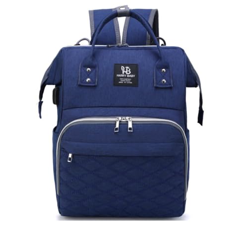 Mochila Bolsa Maternidade Bebê Menino Menina Impermeável Térmica (Azul Marinho)
