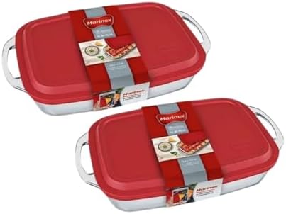 Jogo 2 Assadeira Travessa Lasanheira Linha Seletta 3,5lt Com Alça...