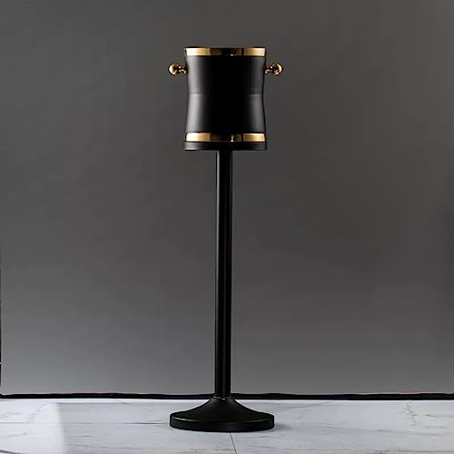 Cubitera de pie, Enfriador de champán de Acero Inoxidable de 68,5 cm con Base Alta, Mantiene Las Botellas frías para la decoración de Bares y Fiestas.
