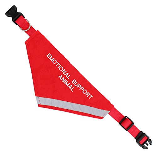 Mondo Medical Emotional Support Dog Collar And Bandana - 15-19.5In Red Reflective Service Dog Collars For Medium Dogs #TOP6