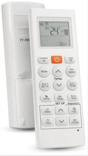 Image of RE 36S Compatible for LG AKB75215406 AC Dual Inverter Split AC Air Contioner 6-in-1 VIRAAT Mode (Match Buttons with Old Remote Before Placing Order)