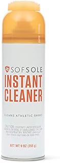 Sof Sole unisex-adult Instant Cleaner Foaming Stain Remover for Athletic Shoes, Black, 9-Ounce