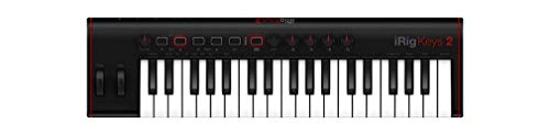 IK Multimedia iRig Keys 2 Pro - Compact Universal MIDI Keyboard with 37 Full sized keys and Audio Output for iPhone, iPad, Android, Mac/PC, Black