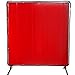 Mophorn Welding Screen with Frame 6' x 6', Welding Curtain with 4 Wheels, Welding Protection Screen Red Flame-Resistant Vinyl, Portable Light-Proof Professional