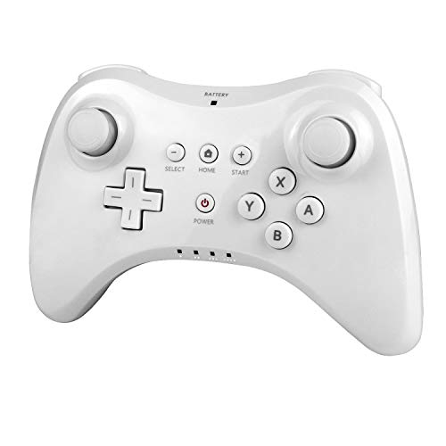 Conbeer Rechargeable Bluetooth Dual Analog Controller Gamepad For Wii U Pro Controller With Usb Charging Cable-White #TOP1