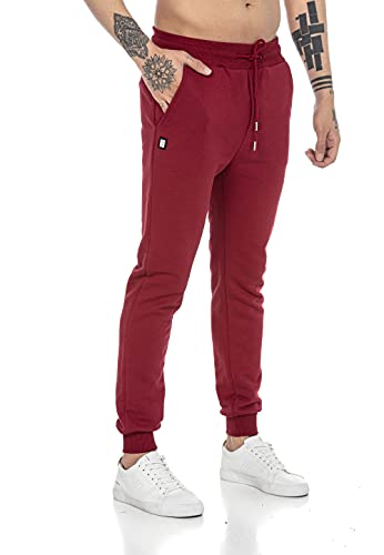 Jogger Pants Pantalons de survêtement Sweat-Pants Basic Coton Bordeaux XXL