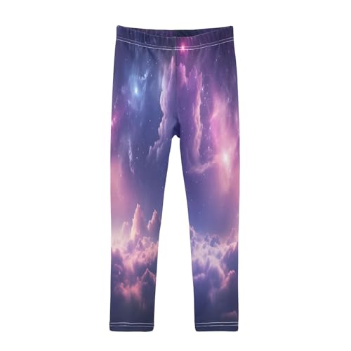 Toddler Girls Leggings Printed Yoga Pants Leggings Purple Bule Cloudy Two for Kids