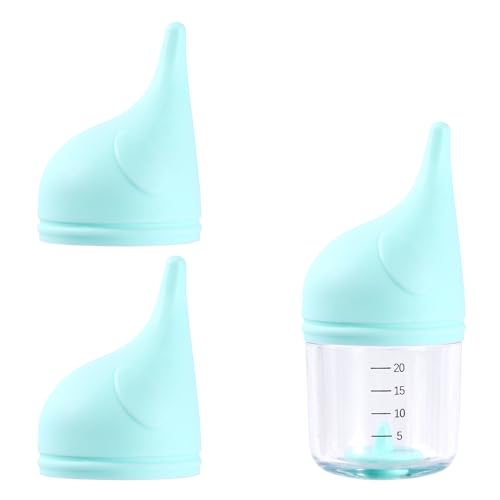 PEUTIER 20ml Biberones para Gatitos para Amamantar, con 2uds Tetina Silicona Repuesto Antiasfixia Biberones para Cachorros Reutilizables para Mascotas para Gatos Recién Nacidos Perros (Azul)