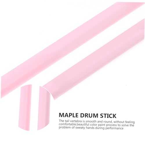 2 pares de baquetas de arce rosa para percusión livianas miniatura 3