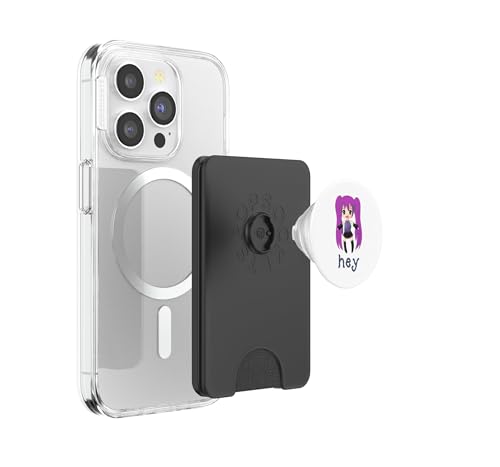 PopWallet MagSafe de Anime con Pelo Púrpura y Soporte PopSockets para Móvil 3