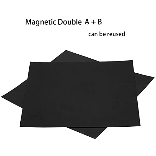 Lysee 3D Printer Parts & Accessories - Build Surface 220X220mm Flex Magnetic Print Tape Hot Bed Sticker Plat Backplane A-Side + B-Side Build Surface Tape - (Color: Black)