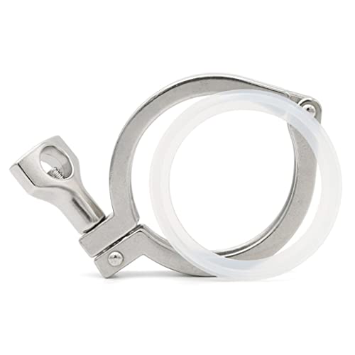 Abrazadera triple sanitaria de acero inoxidable 304 de alta resistencia: conexión rápida Clover for cerveza casera y productos lácteos.(1.5inx50.5)