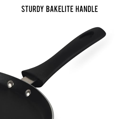 Image of CELLO Platina Aluminium Non-Stick Induction Base Dosa Tawa 28CM with Bakelite Handle, Blue | Heavy Base, PFOA Free & Dishwasher Safe, Gas Stove & Induction Compatible | Perfect for Roti Dosa Chila