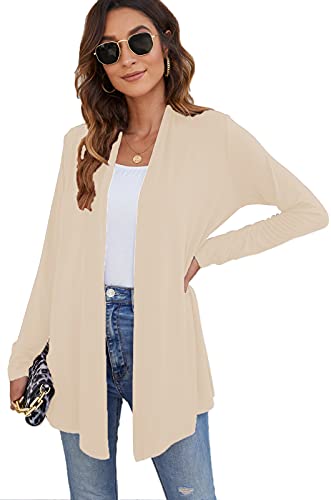 Ladlop Women Cardigan Sweaters Lightweight Long Sleeve Casual Solid Basic Open Front Breathable Cardigans Dusters thumb #3