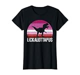Lesbian Dinosaur Lickalottapus LGBTQ Pride Flag Trex Women T-Shirt