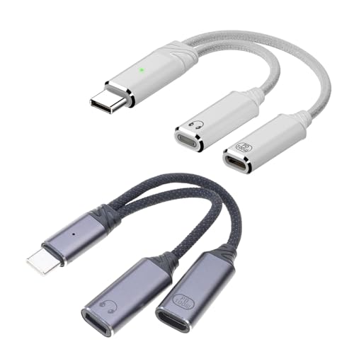 Image of 2 in 1 Type C Splitter to Type USB Headphone Sound Adapter Charging Cable Replacement for Tablet Fast Charging Cable Adapter