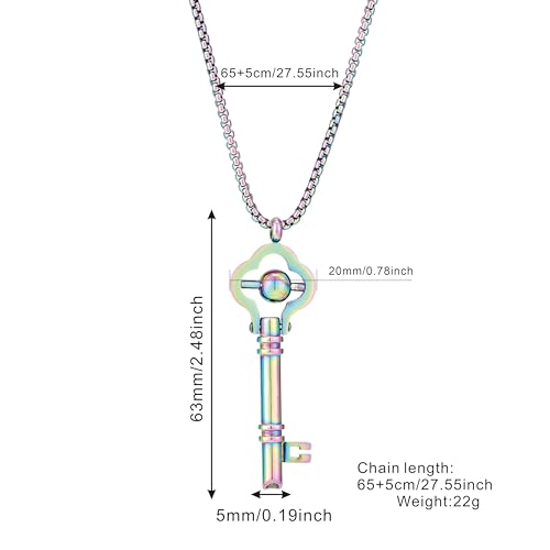 Anxiety Breathing Key Necklace for Stress Relief & Natural Calm Meditation Stainless Steel Necklace Mindful Gift for Women Men3