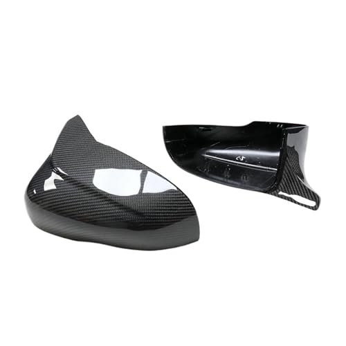 Compatible For Jaguar XE XEL XF XFL XK XJL I-PACE 2019-2021 Add On/Replacement Style Accessories Real Carbon Fiber Side View Mirror Cover(Ox horn look)