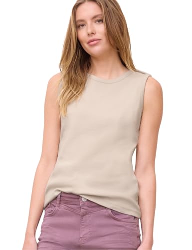 Top acanalado Street One Studio para looks casuales de oficina y tarde de amigas