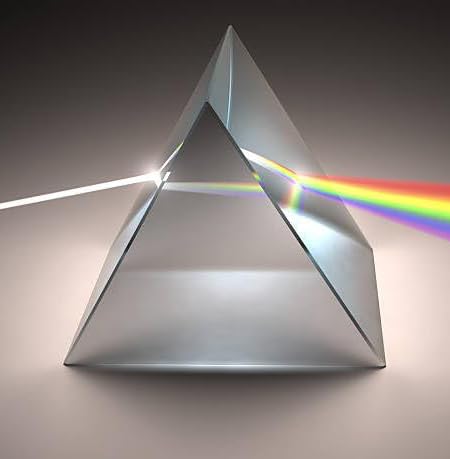 Glass Prism 50 X 50 mm. Optical Glass Triangular Prism for Teaching Light Spectrum Physics and Photo Photography Prism