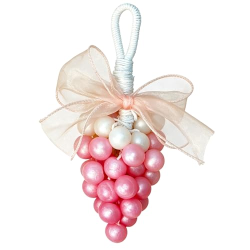 Image of Colorful Grape Soap on Rope Cute Shaped Handwashing Grapes Soap Bar, Novelty Hanging Fruit Soap for Bathroom Decor,Fun Gift Handmade Soap